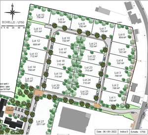 terrain a batir à la vente -   40180  SAUGNAC ET CAMBRAN, surface 715 m2 vente terrain a batir - UBI430575290